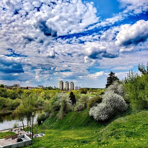 Весенние облака над Гродно.