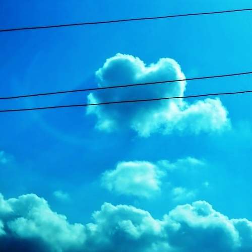 A heart in the sky