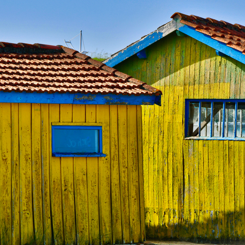 Yellow huts