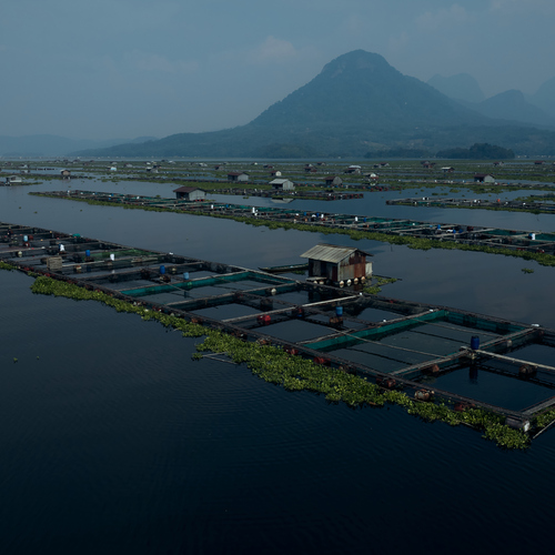 fisherman village at mountain