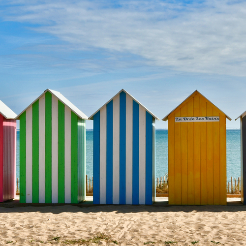 Beach huts on Île d’Oléron
