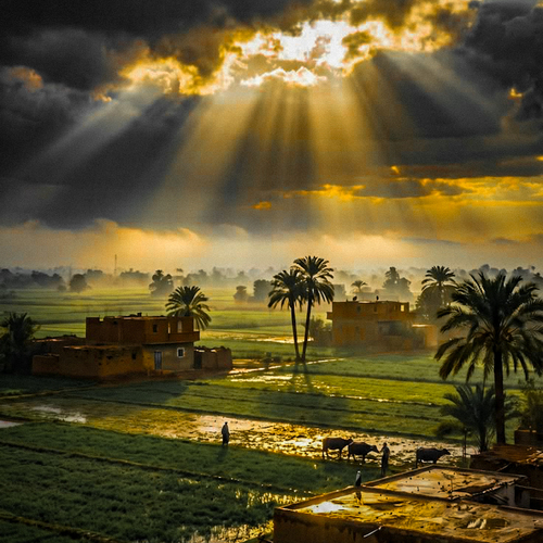 Rays Over the Village