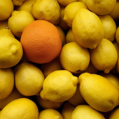 An Orange in a Sea of Lemons