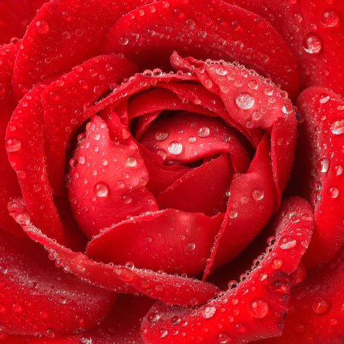 Crimson Elegance After the Rain