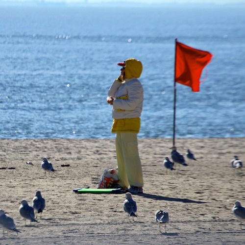 Beach closed. No swimming or bathing. New York.