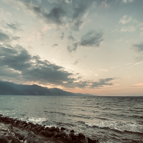 The beach in the late afternoon
