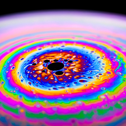 Iridescent Surface of Soap Bubble