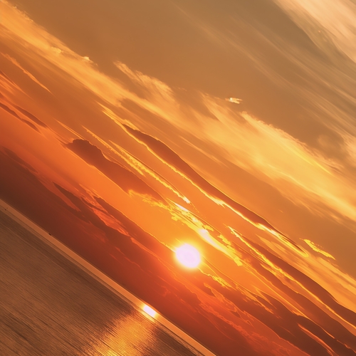 Solar Drift — Orange Horizon