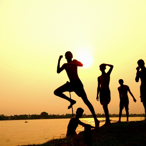 Jumping Silhouette