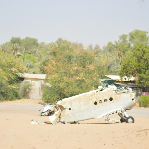 Crashed aeroplane