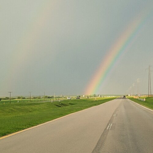 Rainbow over the route