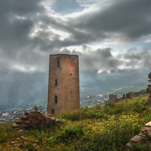 Утро в горах.