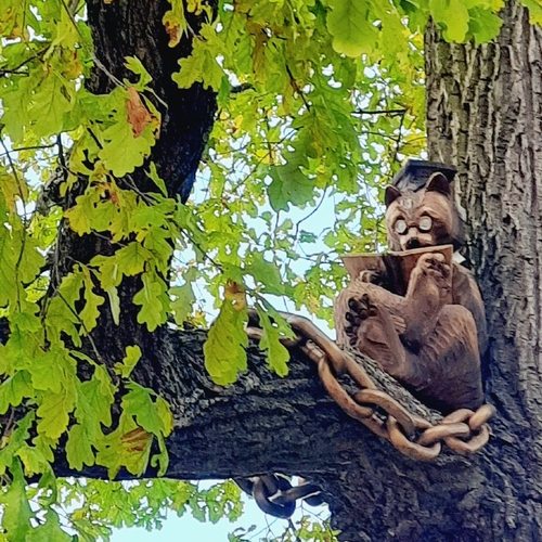 Златая цепь на дубе том.  Кот ученый...