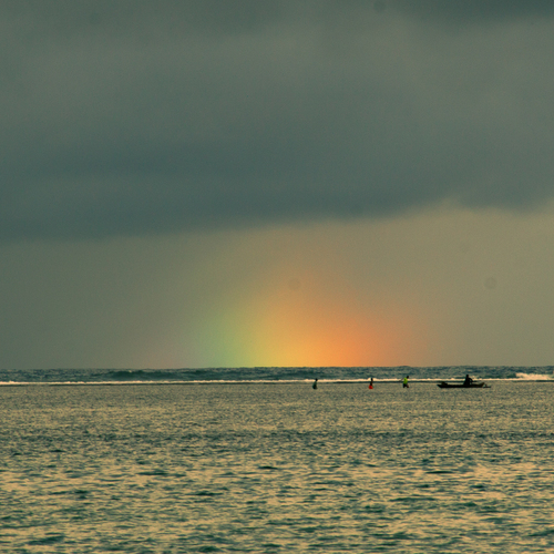 The rainbow and ocean