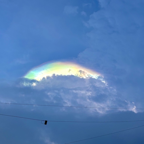 The Crown of Light - Iridescent Cloud Over Blue