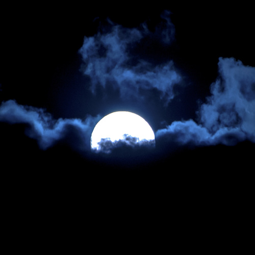 Full Moon And Clouds