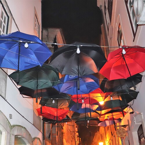 Colourful umbrellas
