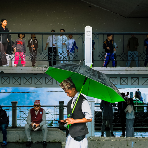 A splash of color in a rainy routine.