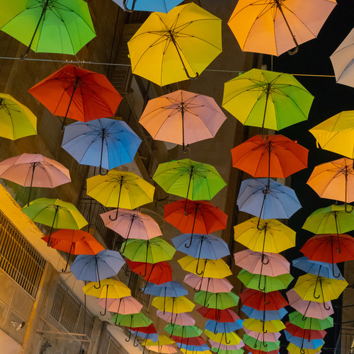 The Street of Floating Umbrellas / Улица парящих зонтиков