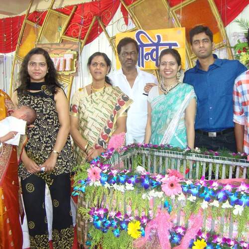 Family on wedding & barse