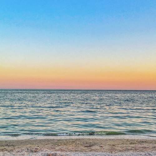 Sunset sea beach