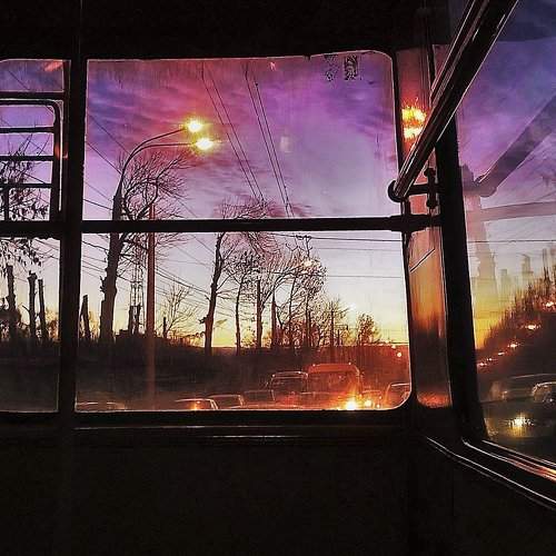 Закат в троллейбусе