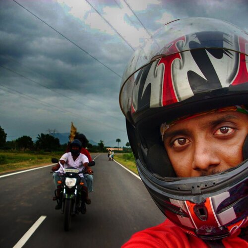 bike ride selfi