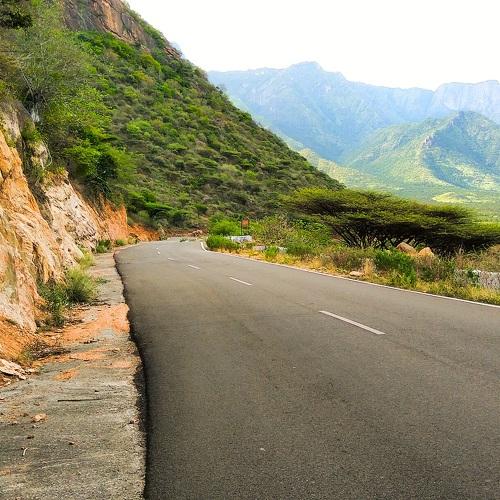 En route to the mountains