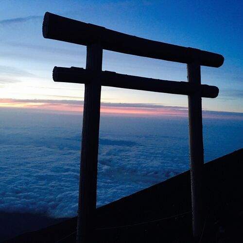 A holy gate beyond the clouds