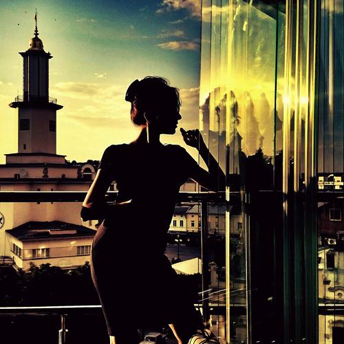 Silhouette at sunset