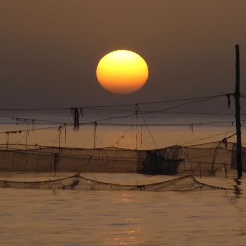закат на черном море