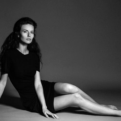 In black