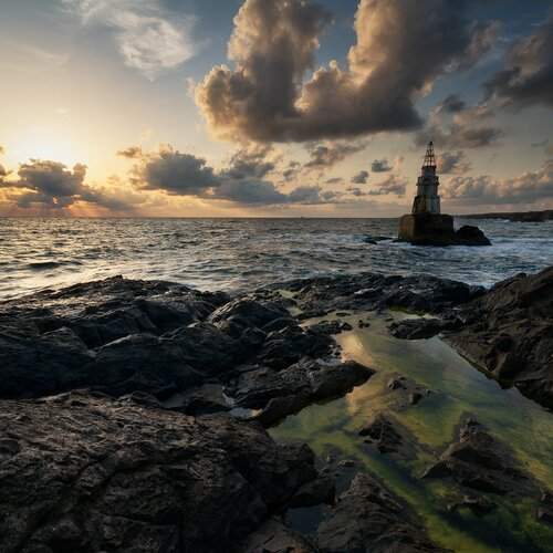 Sunrise, near the lighthouse of Ahtopol