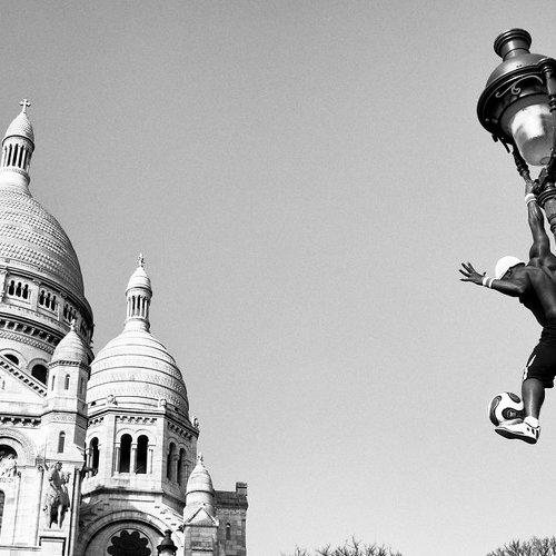 Soccer over Montmartre