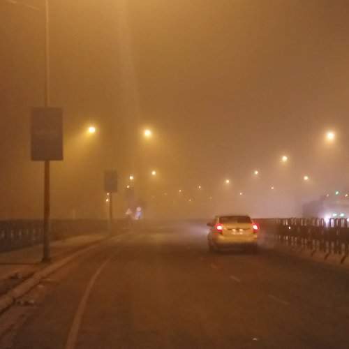 midnight fog at rajkot