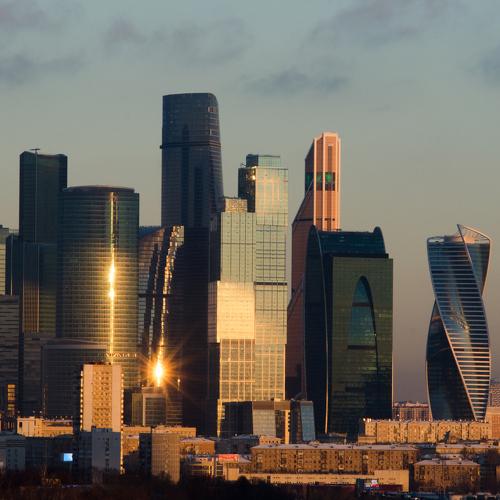 Москва-сити на рассвете