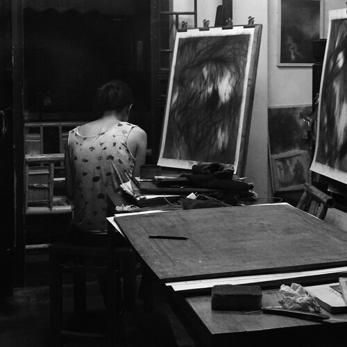Black and white artist