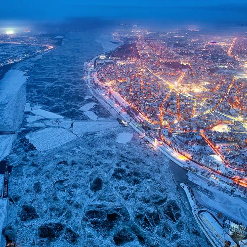 Winter Night Over the City