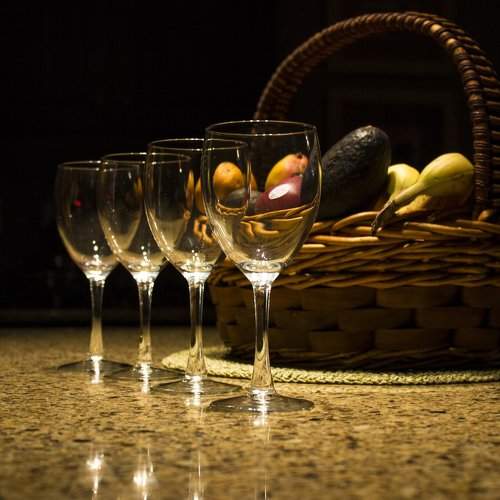 Crystal Cups and basket