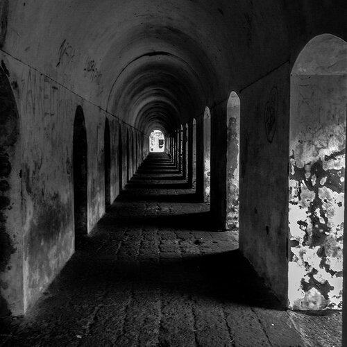 Abandoned black and white