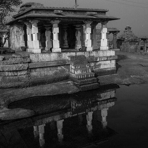 Reflection in black and white