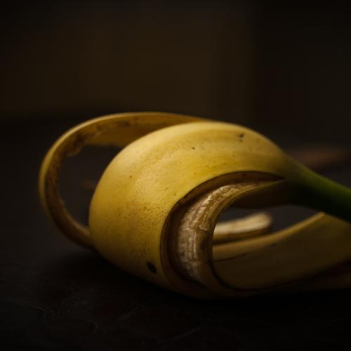 The peel of banana