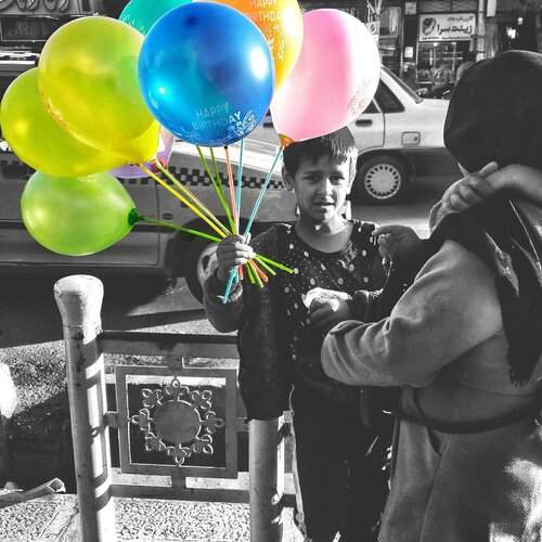 His colorful world