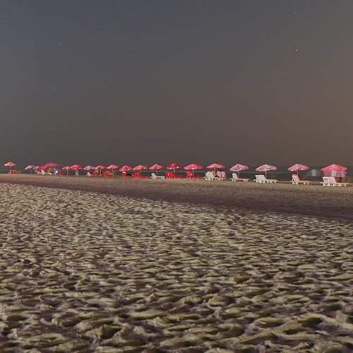 Mid night at sea beach