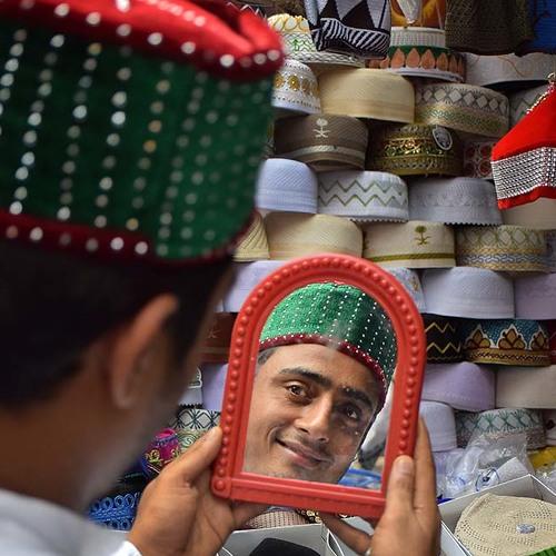 face on mirror