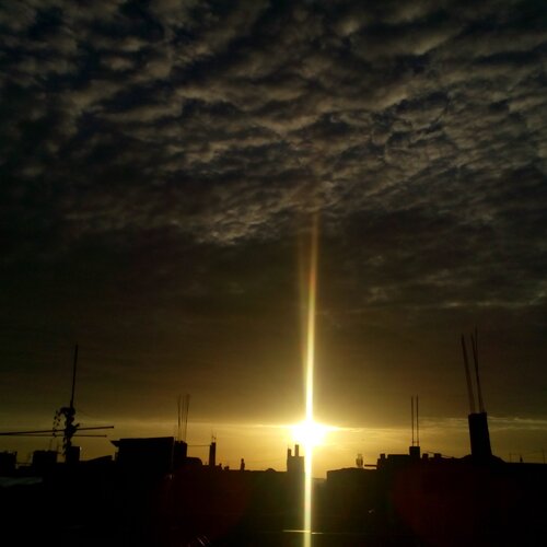 Horizontal sunset