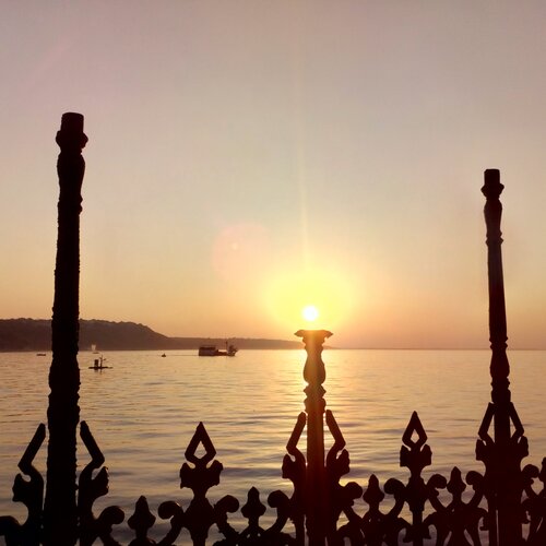 Sunset in humen art