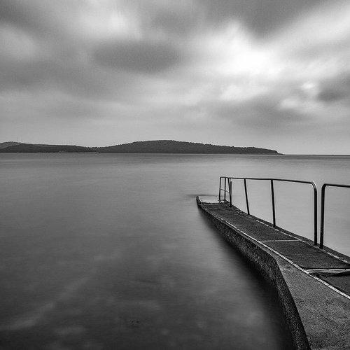 Into the sea...