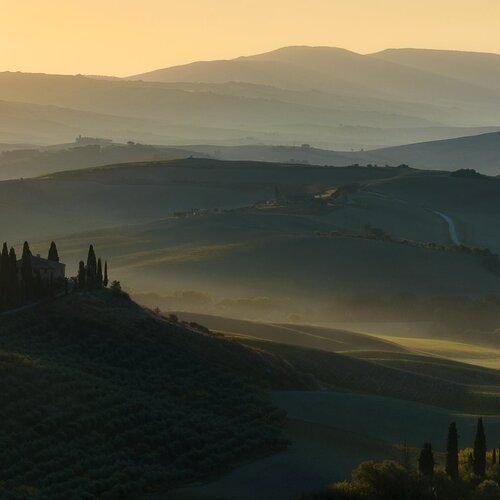 Sunrise in Val D'Orcia - Tuscany