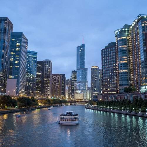 Chicago at night